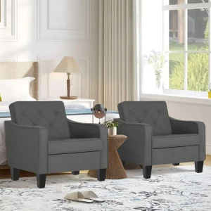 Living room chair accent chair 2-piece set, waiting room armchair, bedroom reading chair, comfortable club chair plush 2