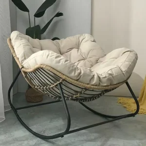 Lazy Sofa Chair New Rocking Chair Leisure Sofa Home Living Room Adult Balcony Single Double Net Red Recliner Chair 1