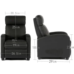 Recliner Chair for Living Room Recliner Sofa Wingback Single Sofa Accent  Arm Chair 2