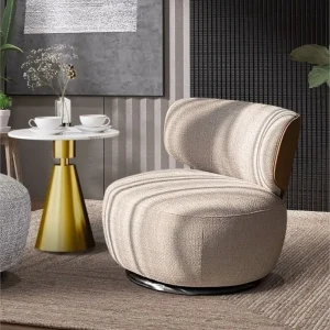 Advanced Single Swivel Chair Lazy Leisure Chair New Sofa Living Room Balcony Bedroom Single Seat Personality Fabric Chair 2