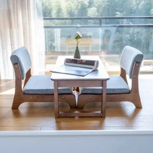 Bed Chair Japanese Tatami Chairs Solid Wood Bay Window Bedroom Chair Backrest Stool Legless Floor Tea Chair 좌식의자 등받이좌식의자 2